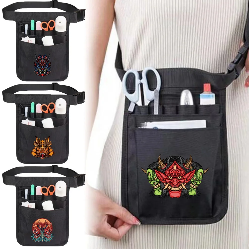 

Nurse Waist Pouch mouth Print Multi Compartment Design and Adjustable Belt for Organizing Pens Scissors and Daily Medical Tools