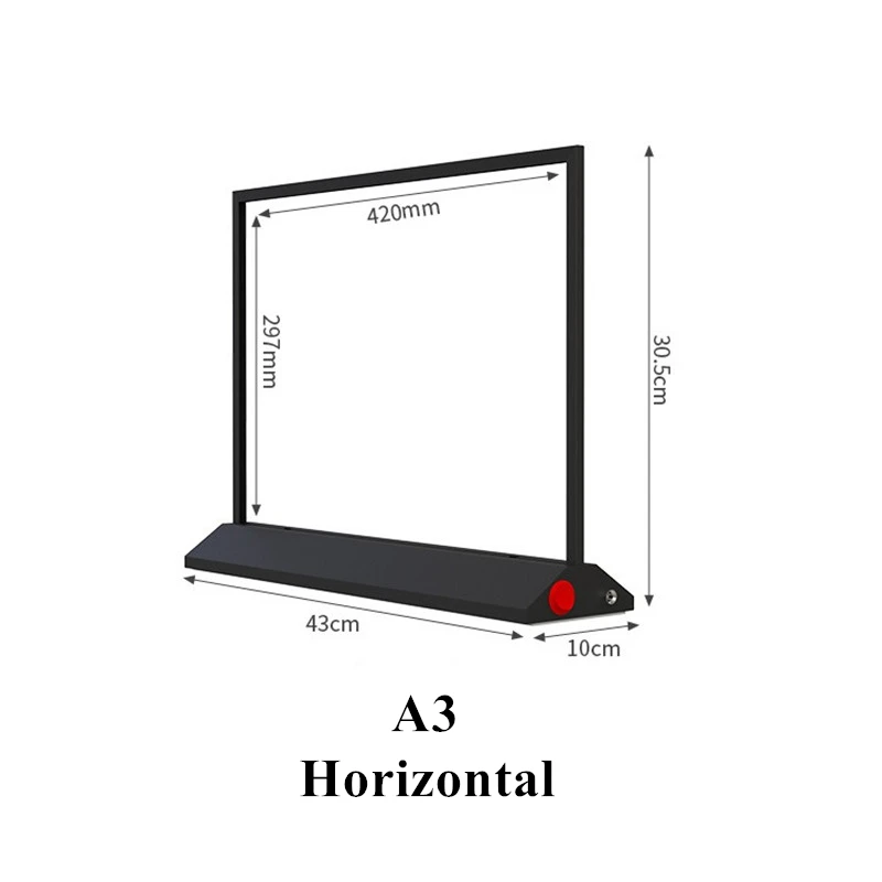 1 pçs single/double side led billboard lista de menu da lâmpada mensagem de exibição de pedidos suporte de luz de mesa brilho na loja decorar quadro