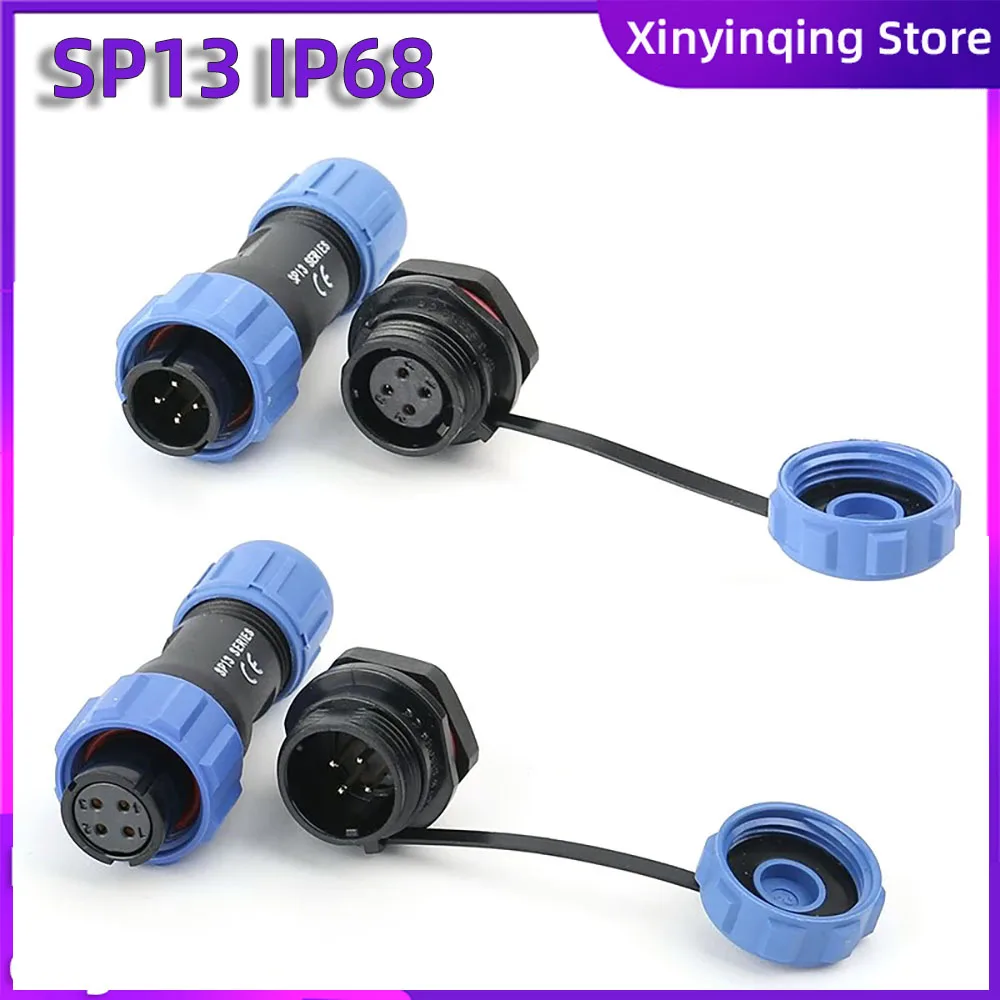 For WEIPU SP13 Male Female Plug Socket Waterproof Connector SP1310/P SP1312/S 2 3 4 5 6 7 9Pin Power Signal Charge Adapter