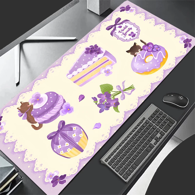 

Mousepad Pattern Game Rubber Mouse Pad Accessories Desk Mat Non Slip Table Mat Gamer Cabinet Dessert illustration Keyboard Pad