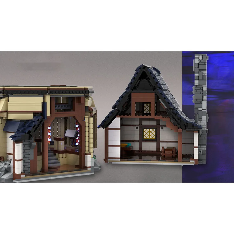 New MOC building block model boutique medieval observatory observation station children's toy gift DIY assembly set