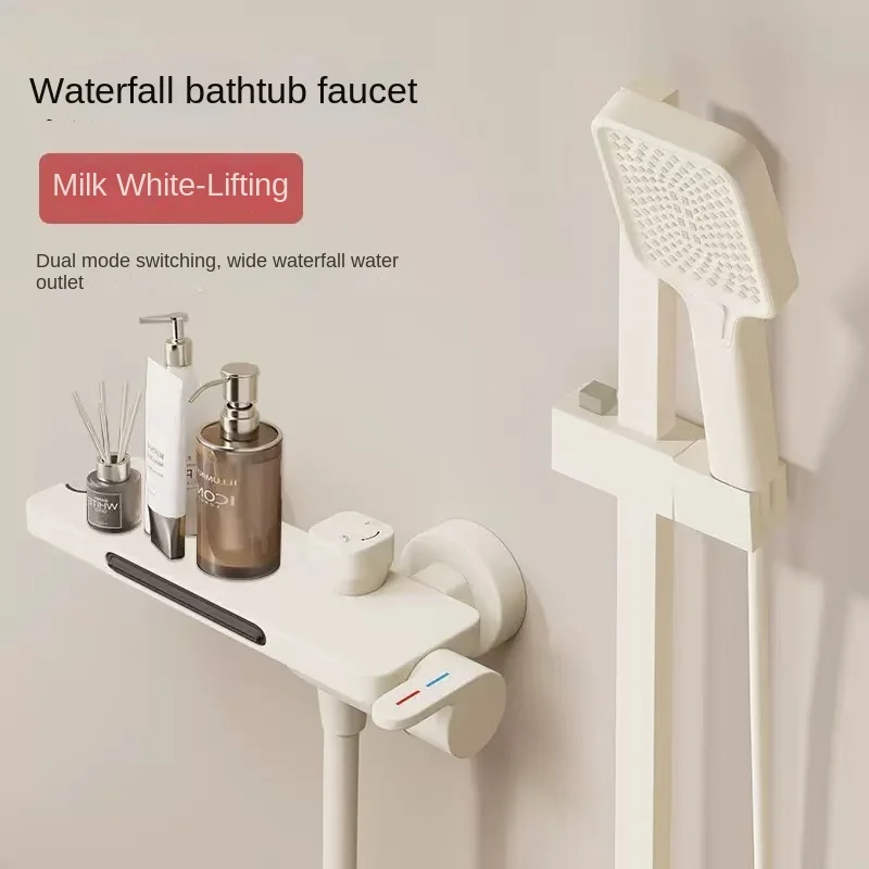 

Bathtub faucet dedicated hot and cold water shower showerhead cylinder with variable edge waterfall style household use