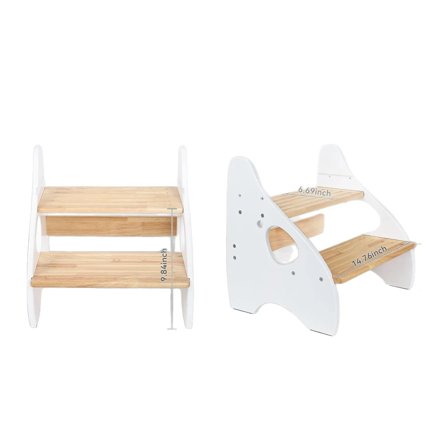 Cross-border wooden children's toilet auxiliary stool two-step step stool with armrest baby washing table heightening stool