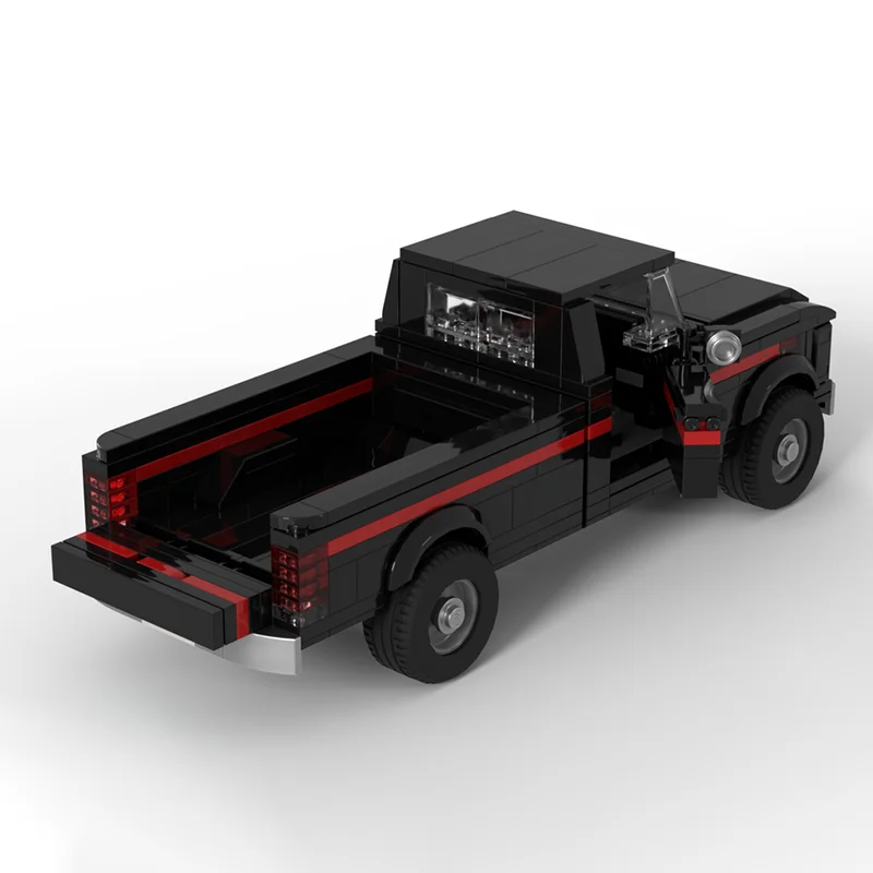 Moc tijolos de construção F-250 singlecab 8wide caminhão modelo tecnologia bloco modular campeão velocidade carros brinquedo diy conjunto montagem presente