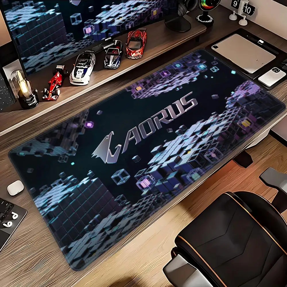 GIGABYTE AORUS Beautiful Illustrations Style Patterns Office Computer Desk Mat Table Big Mouse Pad Laptop Cushion Nonslip Decor