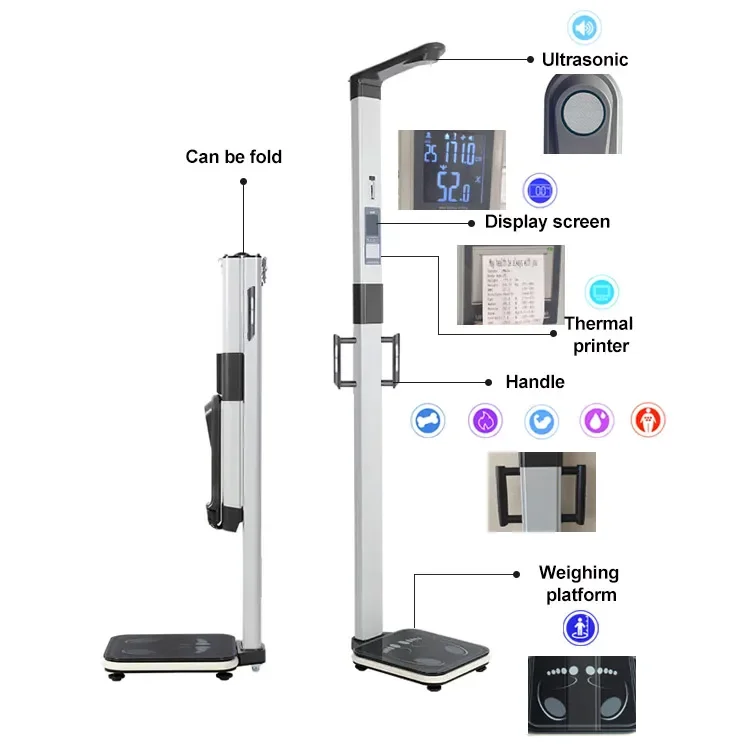 Ultrasonic Sensor Accurate Measurement Smart Digital Body Height & Weight Scale