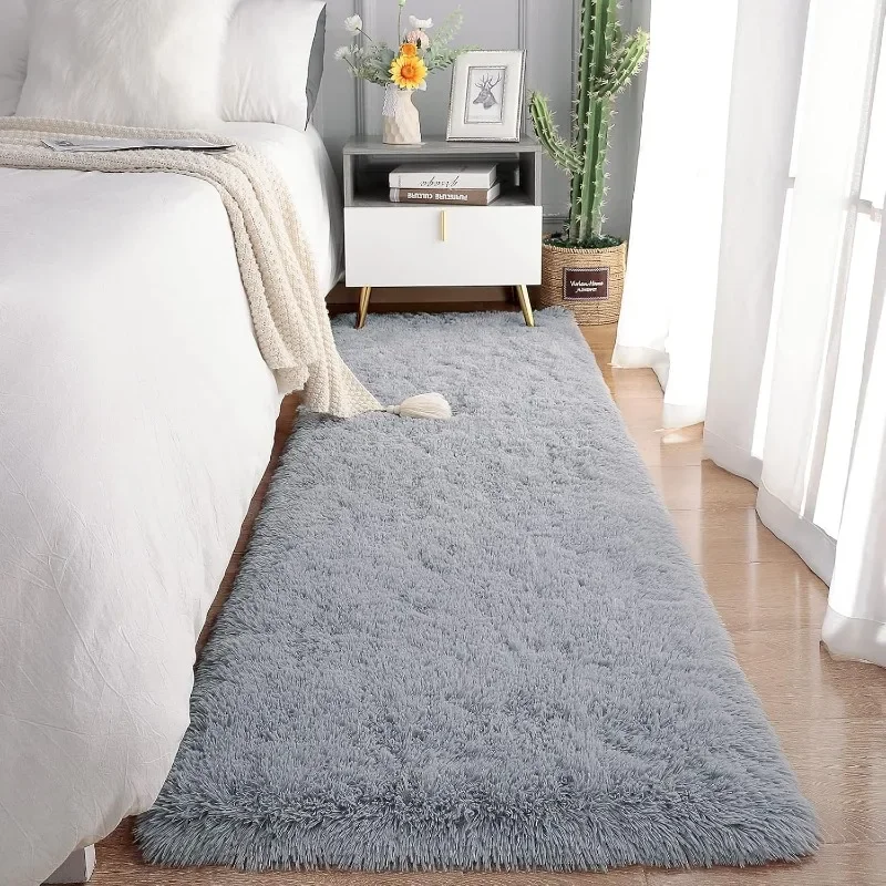 Soft Runner Rugs for Bedroom Living Room Plush Fluffy Rug 2x6 Feet, Shag Furry Area Rug Carpet Non Shedding