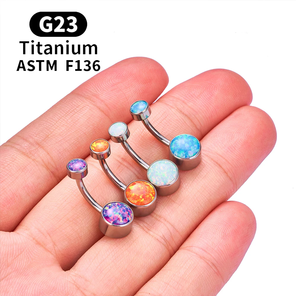 ASTM F136 Titan Bauchnabelringe Runde CZ 14G Innengewinde Bauchnabelpiercings Bauchbarren Damen Nabelpiercing Körperschmuck – Detail 11