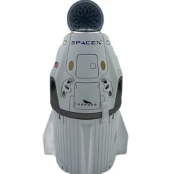 SpaceX Model Starship Rocket CrewDragon Can Open the Front Cover with Seat Non-pressurized Cabin Handmade Art Version Gift