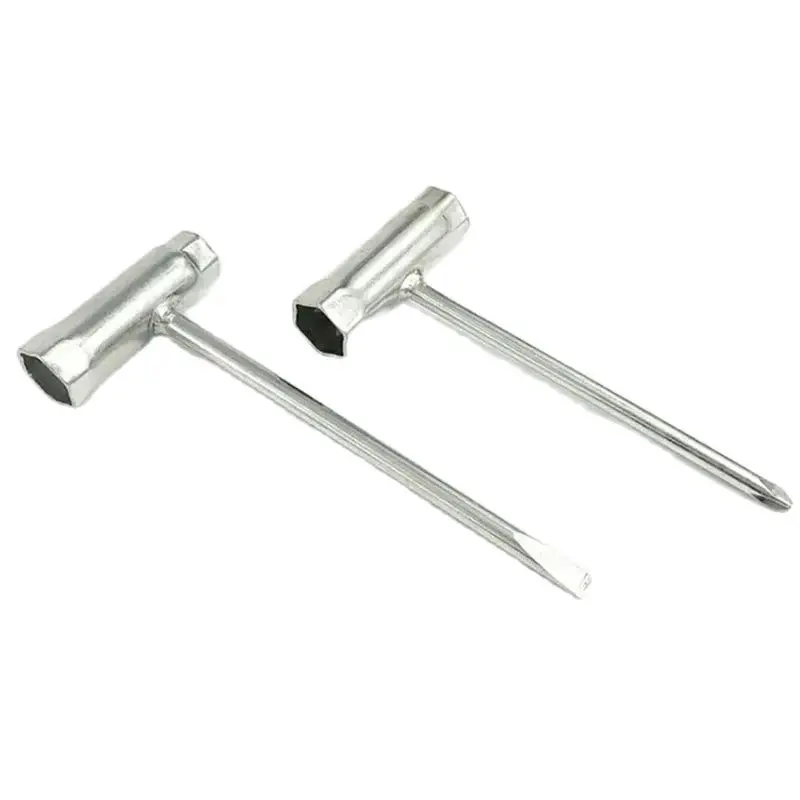 Llave de bujía con cabeza ranurada/cruzada, destornillador combinado, llave en T para Sierra de gasolina, motosierra eléctrica, cortadora de césped