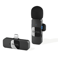 BOYA BY-V2-P 1-Trigger-2 2.4G Wireless Microphone Clip-on Phone Omnidirectional Mini Lapel Mic 50M Range for Phone 14 TYPE C