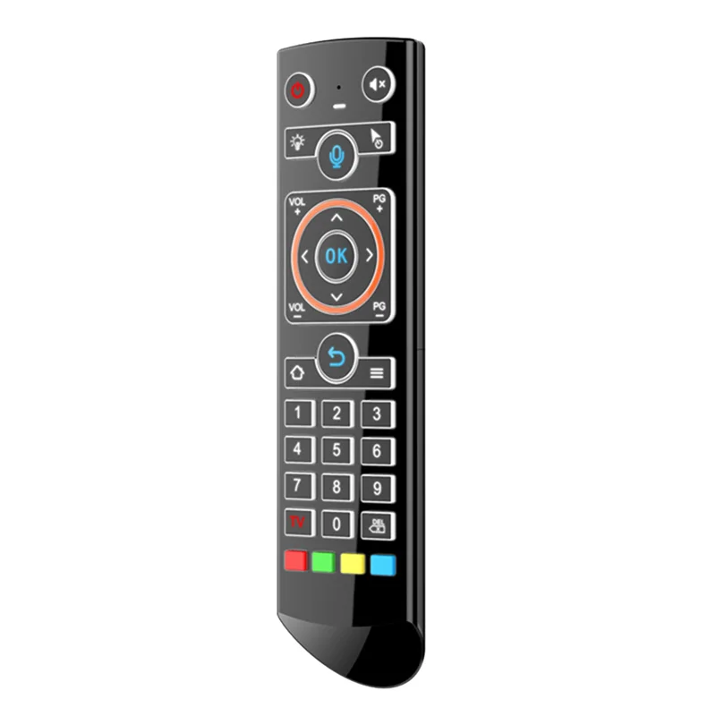 Télécommande intelligente sans fil pour TV Box, rétroéclairage TV, souris intelligente Q2, apprentissage IR, 2.4GHz, RF, voix, ordinateur
