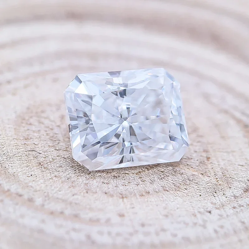 เกรดสูงสุด Moissanite หิน Radiant Cut Super White D สี VVS1 คุณภาพสูง Charms เครื่องประดับทําวัสดุที่มีใบรับรอง