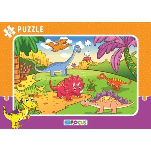 Puzzle con cornice di dinosauri da 30 pezzi Blue Focus