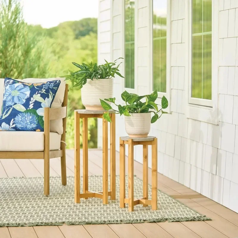 

Home.НОВАЯ подставка для растений из серого цементного дерева в упаковке из 2 шт.