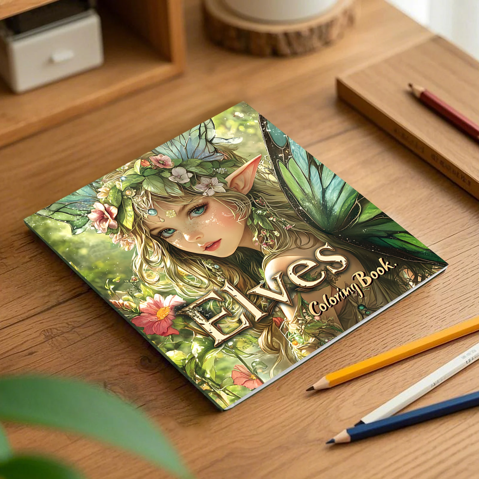 1pc Floral Fantasy Colouring Books for Teens and Adults 24 Pages DIY Gift Color Book for Relaxation and Creative Expression