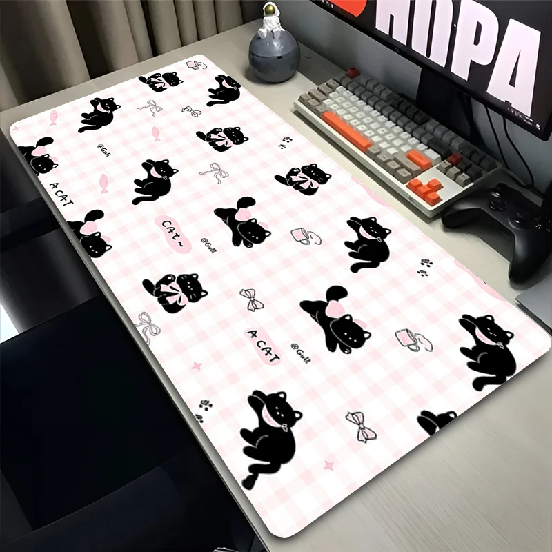 kawaii Mouse pad Professional E-sports Gamer Mouse Mat cute kitten Mousepads Gaming Extended Keyboard Desk Mat Notbook Mousepad