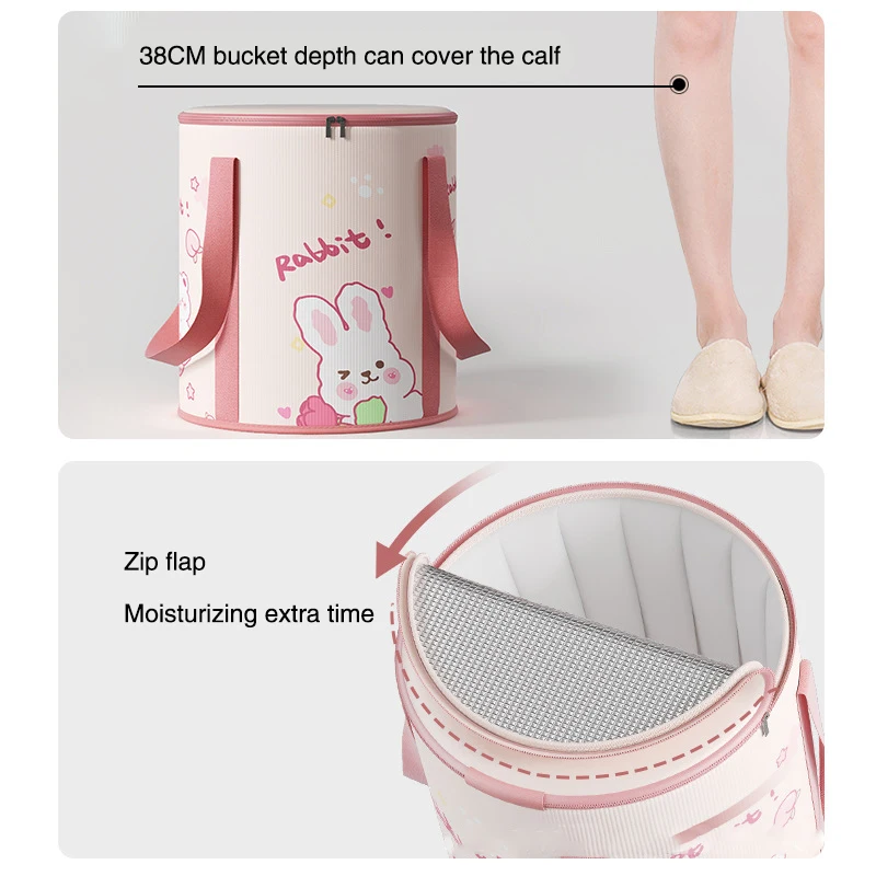 Portable Foldable Anti-Leak Foot Washing Bag Travel Thermal Insulation Type Foot Bath Basin Large Capacity Foot Soaking Bucket