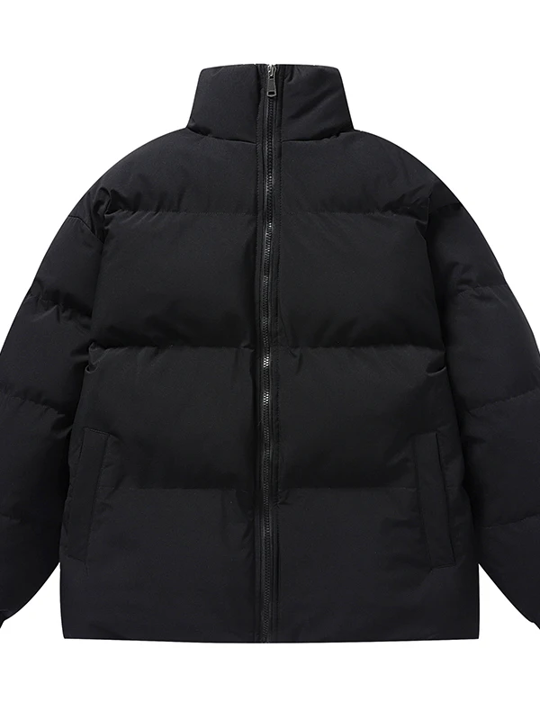 

Мужская хлопковая куртка Thiened, осенне-зимняя свободная одежда с воротником-стойкой, теплая повседневная модная верхняя одежда из полиэфирного волокна