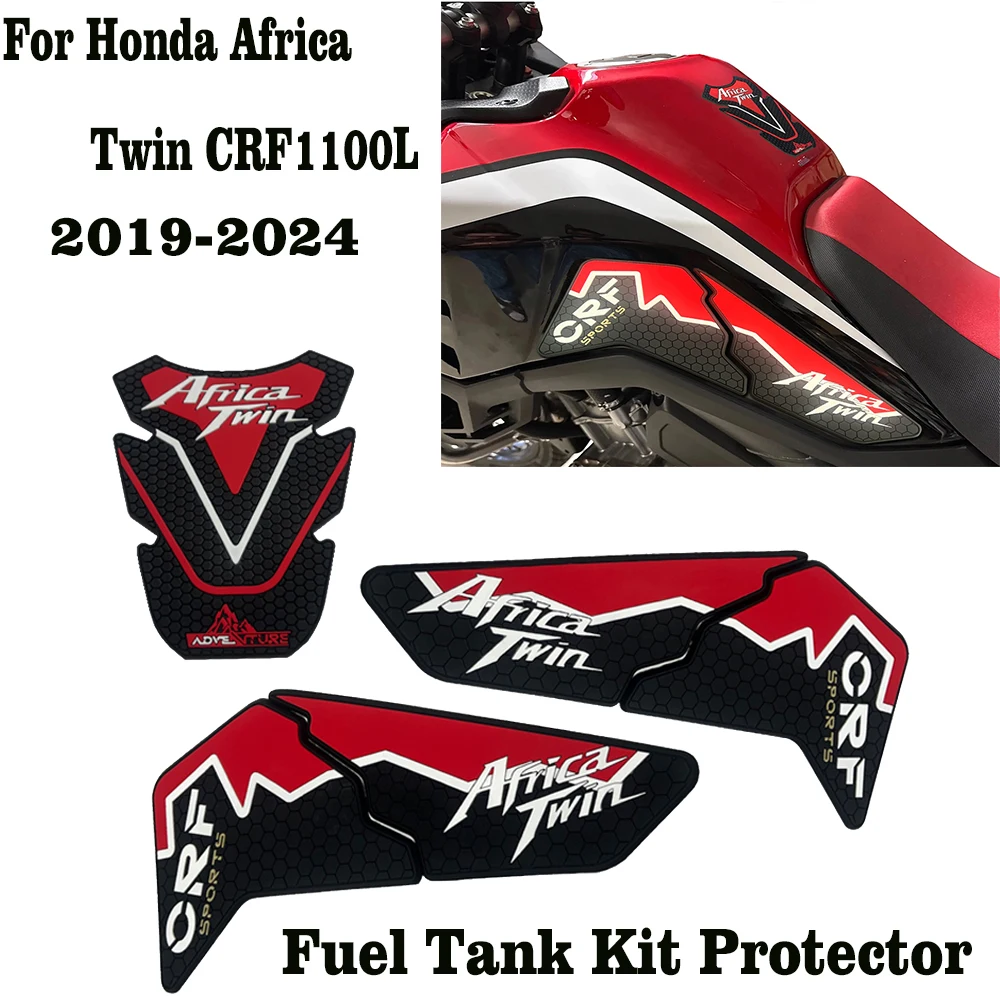 

CRF 1100 L Motorcycle Tank Pad Side Fuel Oil Kit Knee Protector Stickers For Honda Africa Twin CRF1100L 2019 2020 - 2023 2024