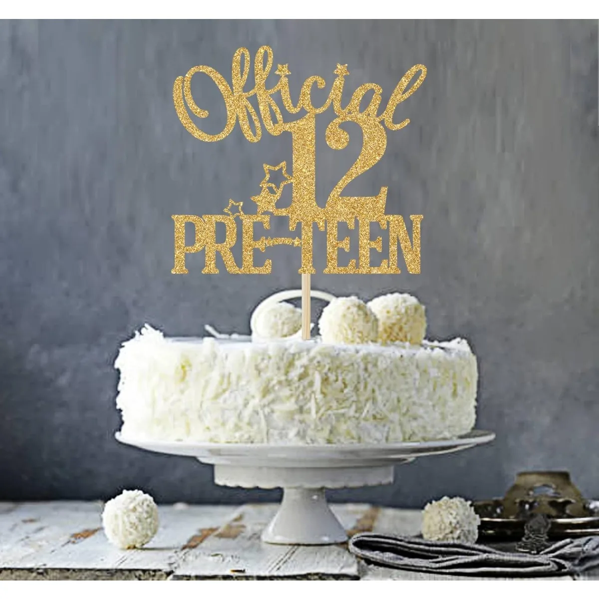 1 Stück offizieller Pre-teen 12-Kuchenaufsatz, Kuchendekorationen zum 12. Geburtstag, Prost auf 12-jährige Geburtstagsparty-Dekoration – Detail 6