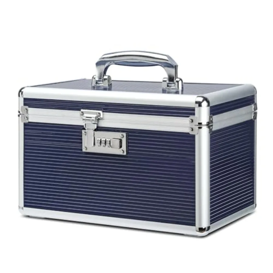 

Lockable Medication Box with Portable Storage Case 12.2 x 7.2 x 7.6 Inch Childproof Medicine Organizer with Combination Lock Lo