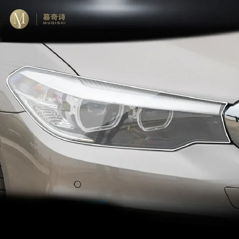 

For BMW G30 G31 Series 5 2018-2020Car Exterior PPF protective film Headlamp scratch protection TPU transparent film Smoked black