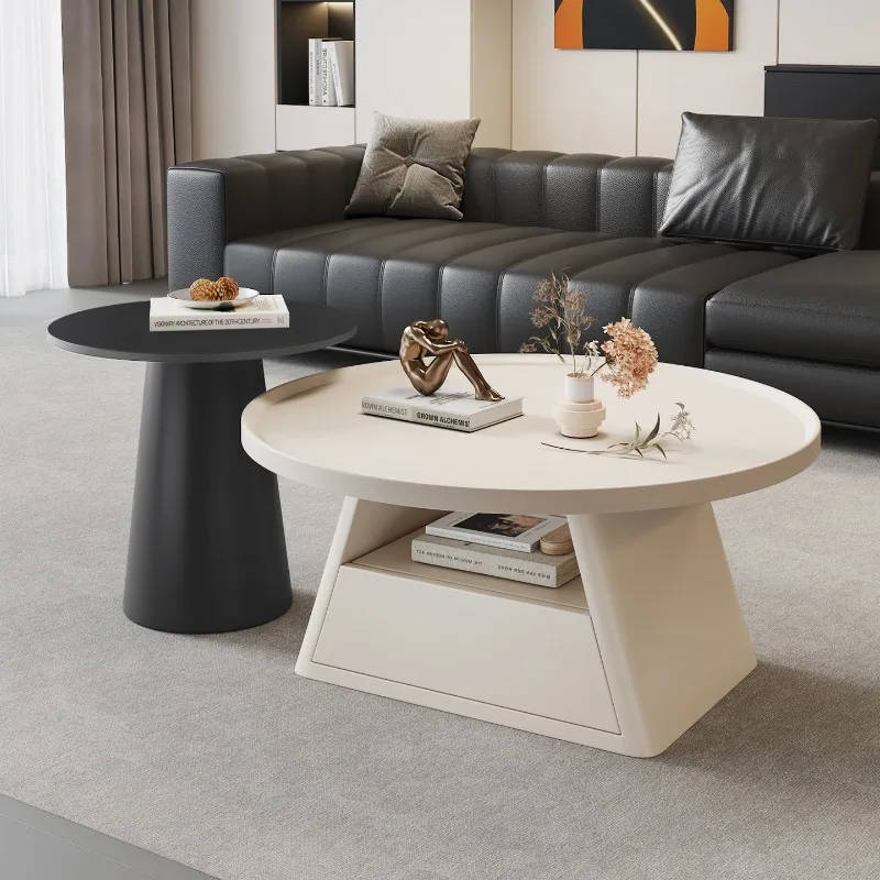 

Aesthetic Side Coffee Tables Storage Watch Round Designer Coffee Table Simple Living Room Mesa Auxiliar Salon Home Furniture
