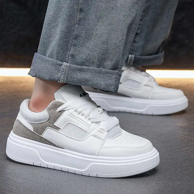 

Thin Heel Tied White Shose Vulcanize Sneakers For Men New Summer Men Shoes Sports Second Hand Wide Fit Nice Baskette Sunny