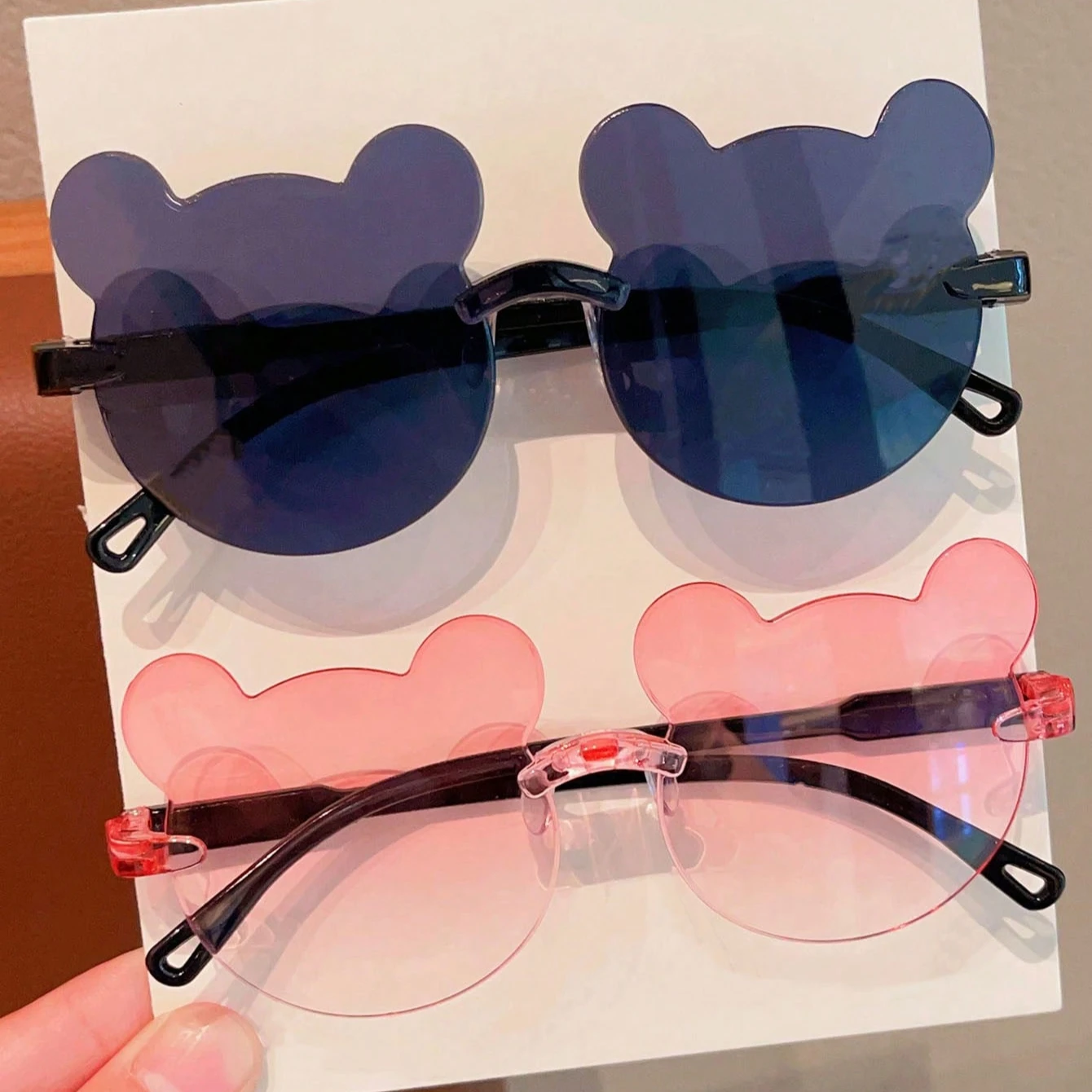 2/3 Stuks 2024 Nieuwste Schattige Beer Mode Bril Bescherming Brillen Kaart Alleen Tonen, Niet Verzending