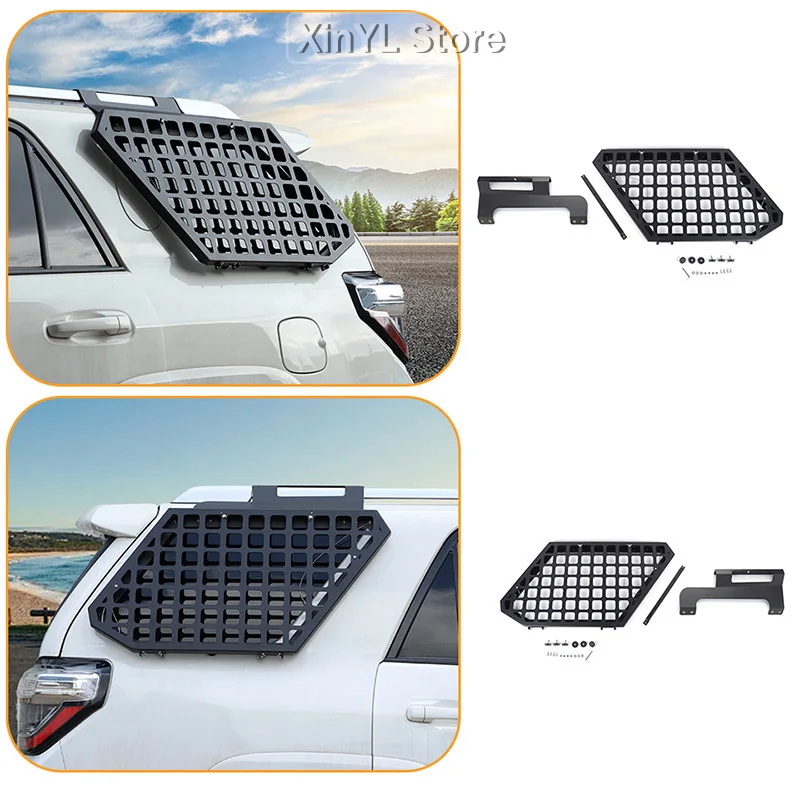 Car Rear Door Window Glass Armor Protective Decoration Frames Cover For 4Runner 2010-2023 Exterior Accessories