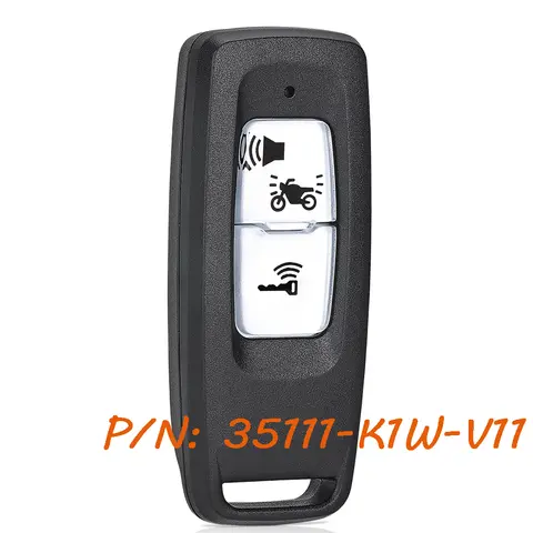 KEYECU 35111-K1W-V11 혼다 오토바이 SH350 i 2021 + 433MHz ID47 칩 2 버튼 용 스마트 원격 키 Fob 전송
