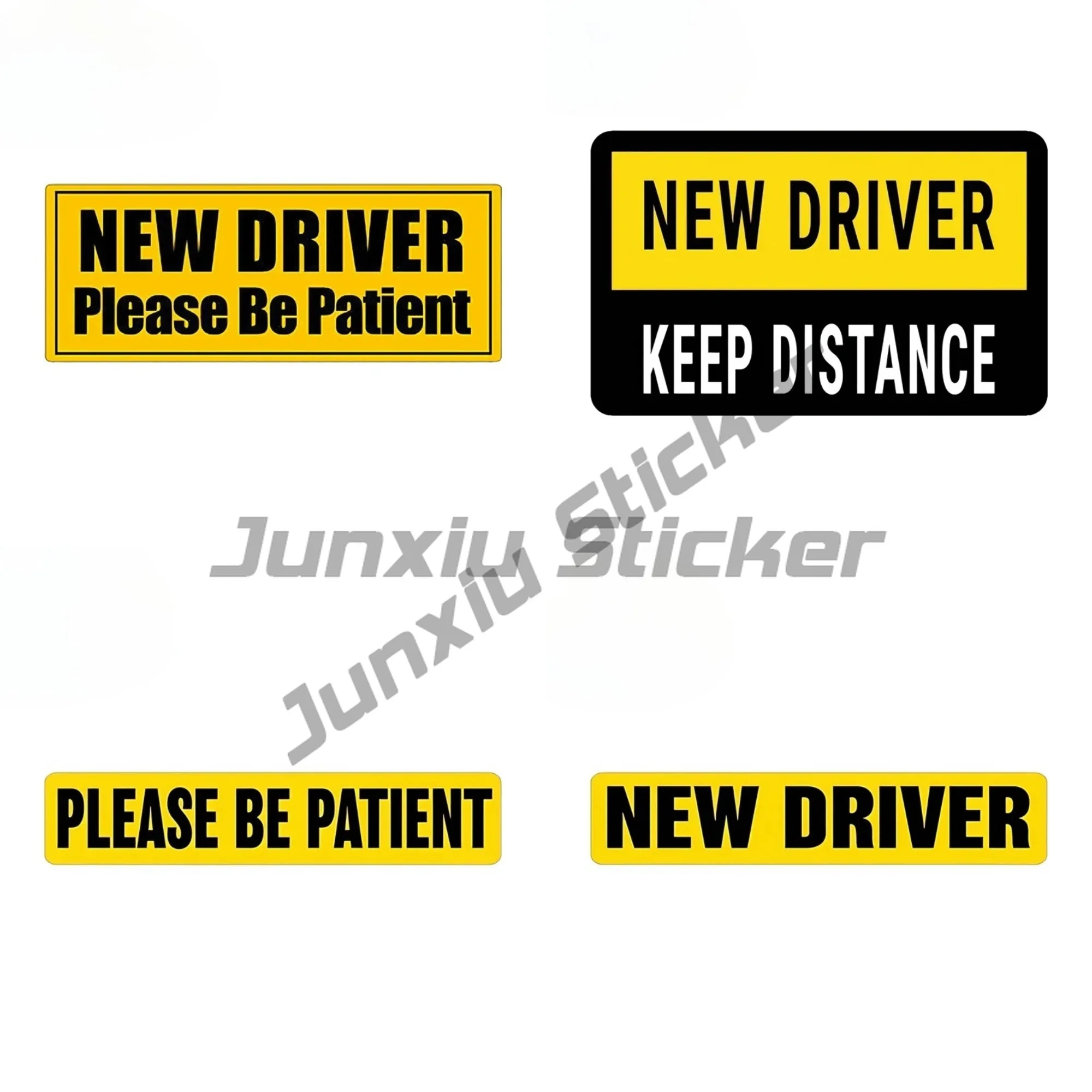 

New Driver Car Stickers Sign Please Be Patient Warning Decal Creative Windows Accessories JDM Car Label Decoration