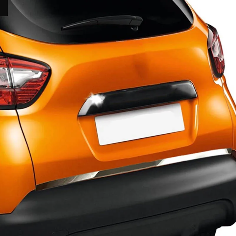 Stainless Steel Red/Blue/Matte For Renault Captur 2015 2016 2017 back door Tailgate strip Cover Trim Styling accessories 1pcs