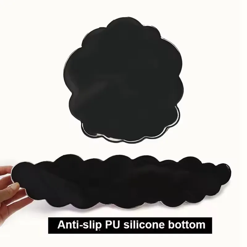 مجموعة وسائد مسند المعصم للوحة المفاتيح مكونة من 3 قطع، لوحة ماوس مريحة على شكل ورقة شجر مع قاعدة PU غير قابلة للانزلاق، مسند معصم من إسفنج الذاكرة لتخفيف الآلام