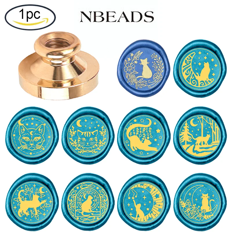 1pc Wax Seal Stamp Head Replacement  Removable Sealing Brass Stamp Head Olny Replacement Brass Head