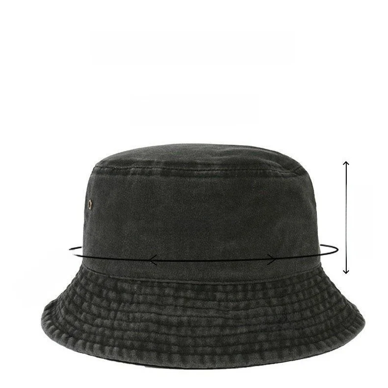 

Retro Waed Fiing Cap ex Sli Denim Foldable Women's Cross-Border Faionable Buet Hat Punk Cool Sle Adjustable