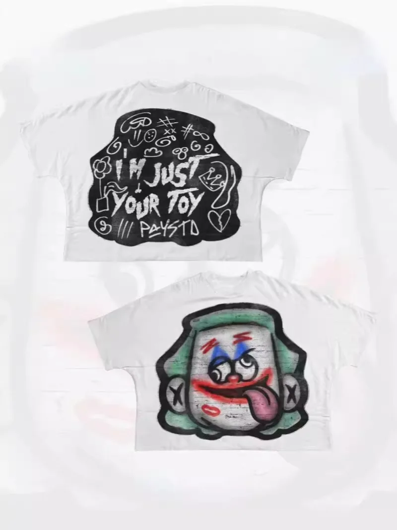 

Y2K Print T-Shirt 2025 New Unisex Hip Hop Punk Streetwear Tee Harajuku Vintage Cotton Short Sleeve Top
