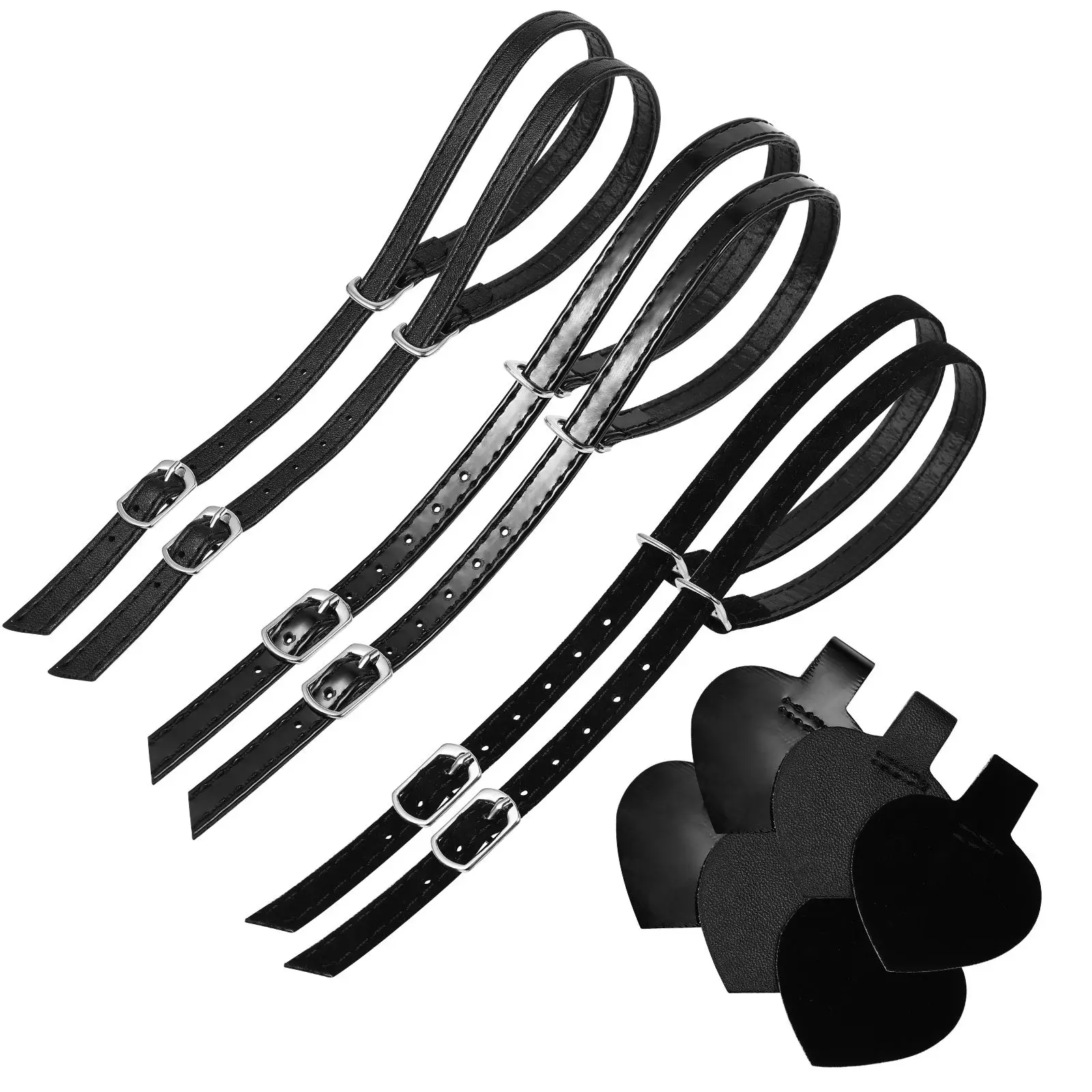 

6 Pcs High Heel Rear Stickers Black Anti Loose Straps Non Slip Ankle Bands For Sandals Shoes Protectors Shoe Accessories
