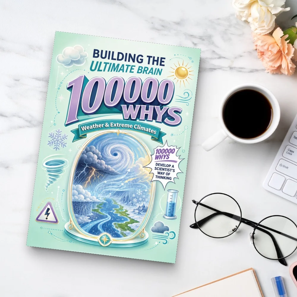 100000 Whys Weather and Extreme Climates Book for Kids,Fun Science Q&A Book About Clouds, Rain,Snow, Wind, Tornadoes and Climate