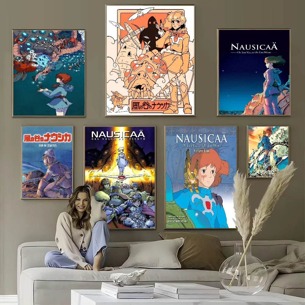 Nausicaa Of The Valley Of The Wind Anime Whitepaper Poster HD Quality Poster Wall Art Painting Study Room Wall Decor