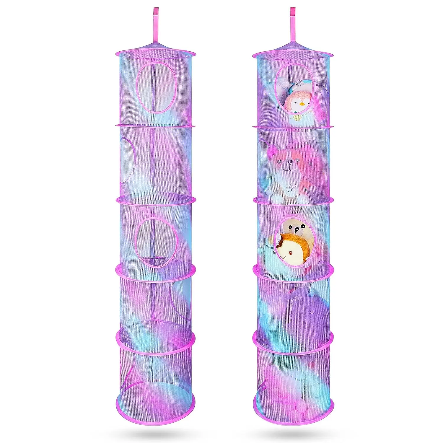 

Stuffed Animals Net Or Hammo 2 Pcs Stuffed Animals Storage Toy Net Hammo For Plushies Storage Organizer Mesh Kids Girls Room