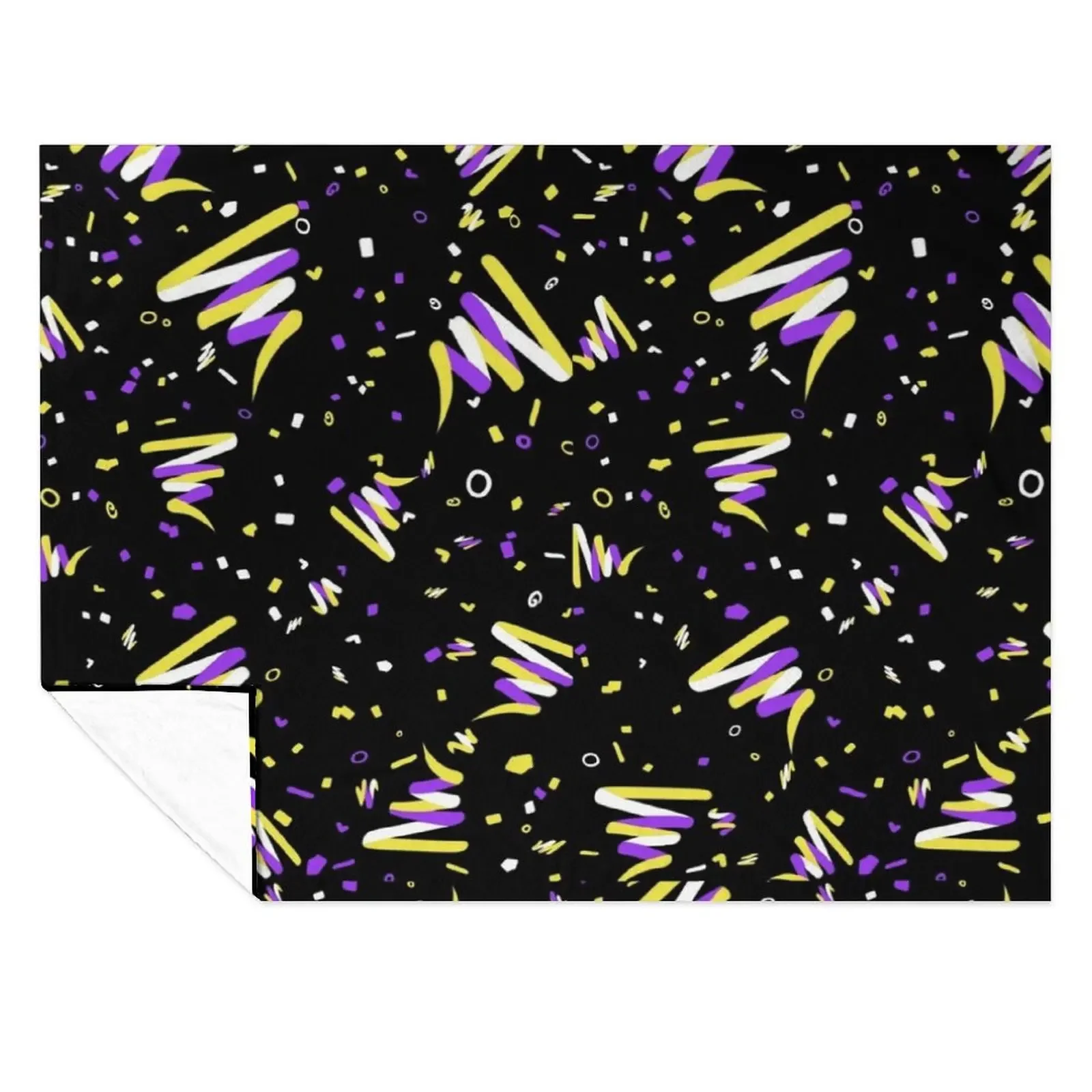 

Nonbinary Pride Arcade Carpet Throw Blanket Plush Decorative Throw valentine gift ideas Cute Plaid Blankets