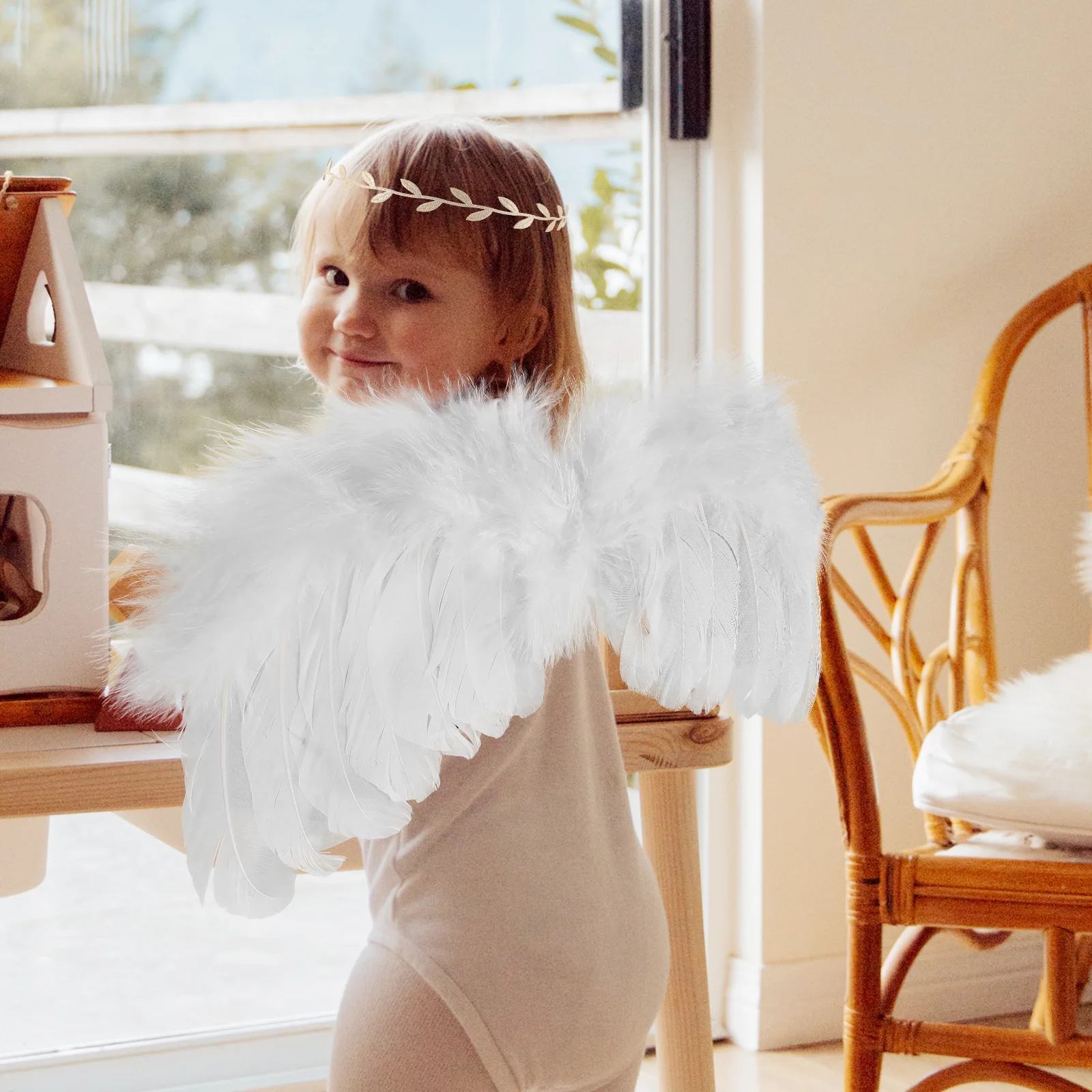

Angel Wings Headband Headbands Photo Prop High Quality White Cotton Props