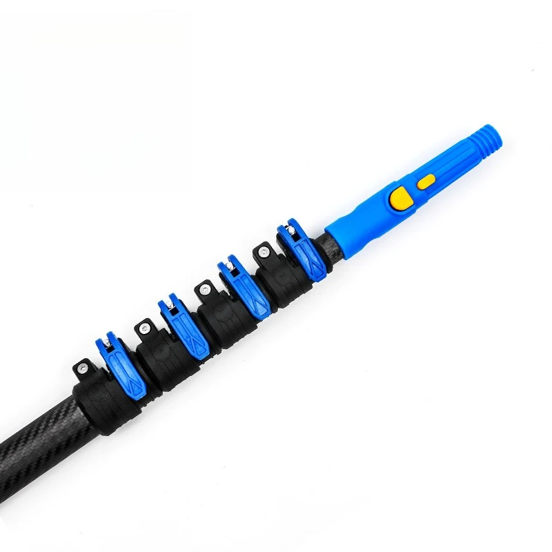 

OEM size carbon fiber adjustable telescopic tube carbon extension rod with plastic clip carbon extension rod