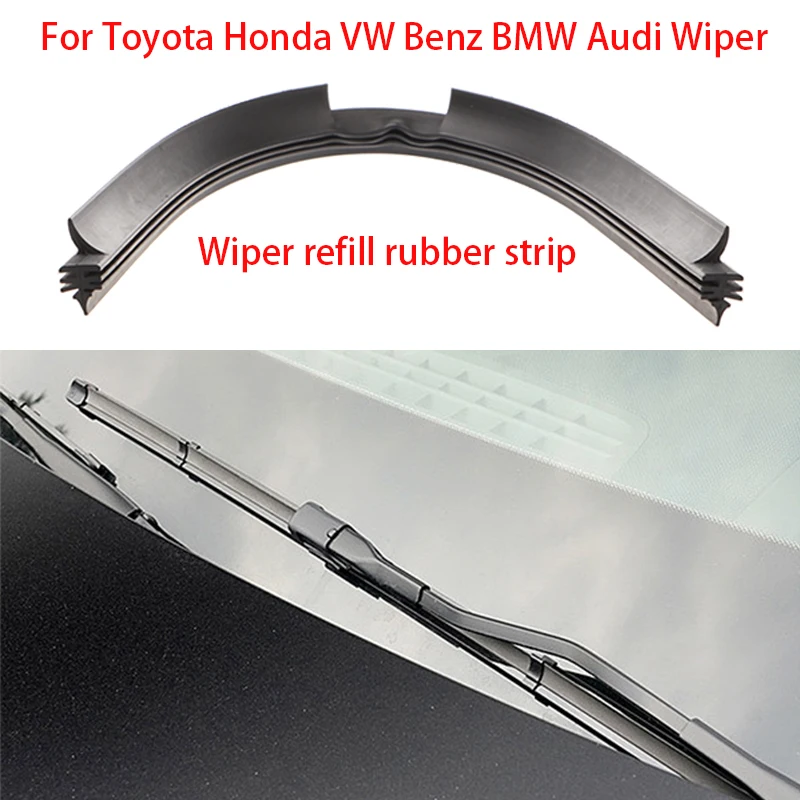 2Pcs For Mercedes Benz BMW Audi Wiper Blade Refill Rubber Strip Car Accessories