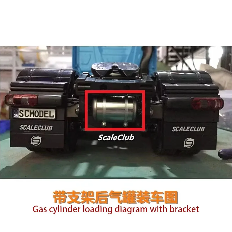 

Scaleclub Model 1：14 Trailer Head Mud Head Universal Upgrade Metal Rear Air Tank Trim For Tamiya Lesu Rc Truck Trailer Tipper