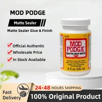 Mod Podge-pegamento y acabado mate, secado rápido, fácil de limpiar para tela de papel de madera y más no tóxico, 2oz/4oz/8oz