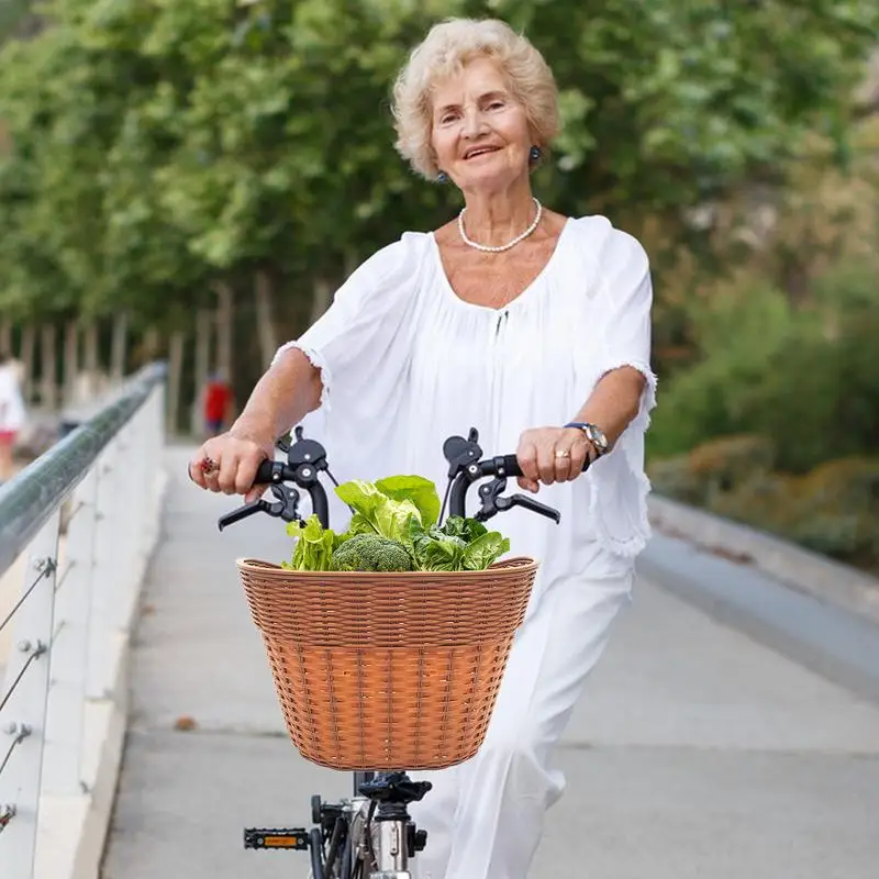 Adult Bicycle Basket Front Bicycle Storage Basket Waterproof Bicycle Vegetable Basket Includes Installation Parts Detachable