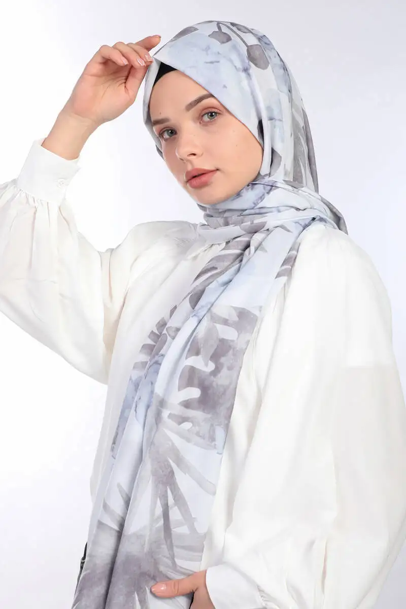 Mixed Pattern of ShantuQ Soft Twill Shawl Off-White